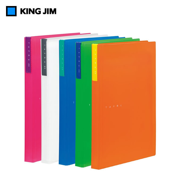 【全5色・A4タテ型】キングジム／クリアーファイル タフル(透明)（8152T）ポケット：20枚　1ポケットあたり最大収納幅：8mm／KING JIM  | ぶんぐる