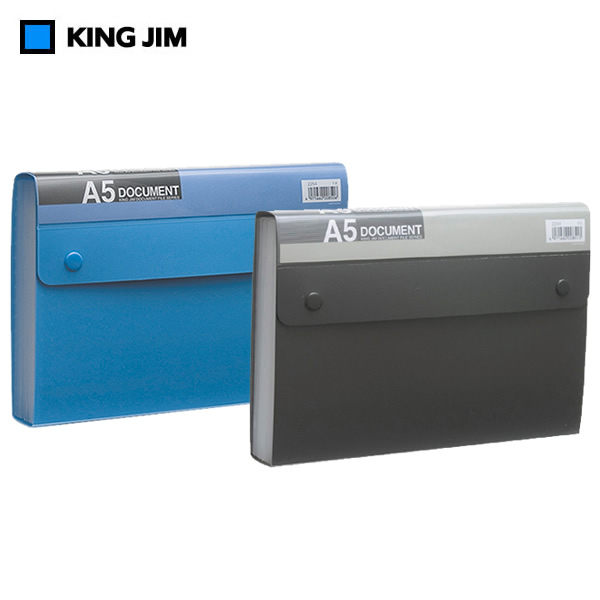 キングジム／ドキュメントファイル・エコノミータイプ（2254）　13ポケット　差し替え見出しシート付き　機能的に収納できるジャバラ式／KING JIM