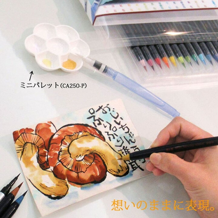 楽天市場 あかしや あかしや水彩毛筆 彩 日本の伝統色 赤富士 15色 Ca350s 03 ぼかし にじみ も自在 水性染料インクが再現する美しい日本の伝統色 水彩セット ぶんぐる