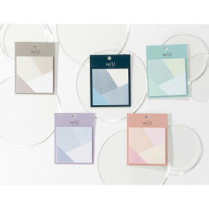 【全5色】ナカバヤシ/w/U スクエア付箋(WU-FSTL)アイシャドウパレットのようなデザイン Nakabayashi