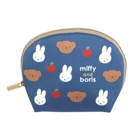 クツワ／限定 ミッフィー＆ボリス ポーチB（MF737B）本体裏面にワンポイント刺繍が入ったデザイン　miffy and boris　KUTSUWA