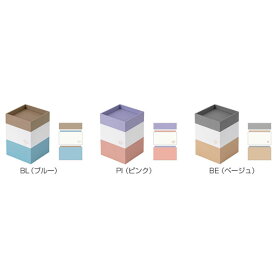 【全3色】ナカバヤシ／ココバコ　ボックスタイプ（KBK-101）付箋やマスキングテープなどを整理　小物入れ　卓上収納　くすみカラー　Nakabayashi