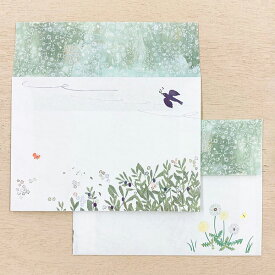 表現社／大森木綿子　封筒　Michikusa Bana（20-456）　美濃和紙　おしゃれでかわいい封筒