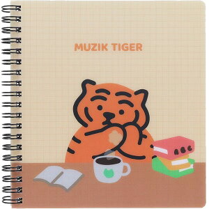 【残り1点限り】サンスター文具/Wリングノート MUZIK TIGER(ムジークタイガー) 2 A(S2642220)韓国、ソウルで誕生した大人気イラストレーションブランド「MUZIK TIGER」 sun-star