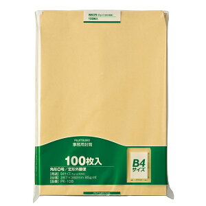 【角0】マルアイ/クラフト封筒(PK-108) 100枚入り 287×382mm 常備保存に便利なパック仕立て