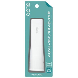 コクヨ／GLOO(グルー) スティックのり 色が消える M（タ-G312-1P）机の上でも転がりにくいおしゃれなスティックのり KOKUYO