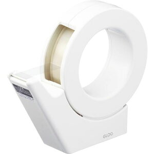 【残り1点限り!】コクヨ/GLOO グルー テープカッター 吸盤ハンディ大巻白(T-GM500W)軽い力でよく切れ、のりがたまりにくく切り心地が長持ち KOKUYO