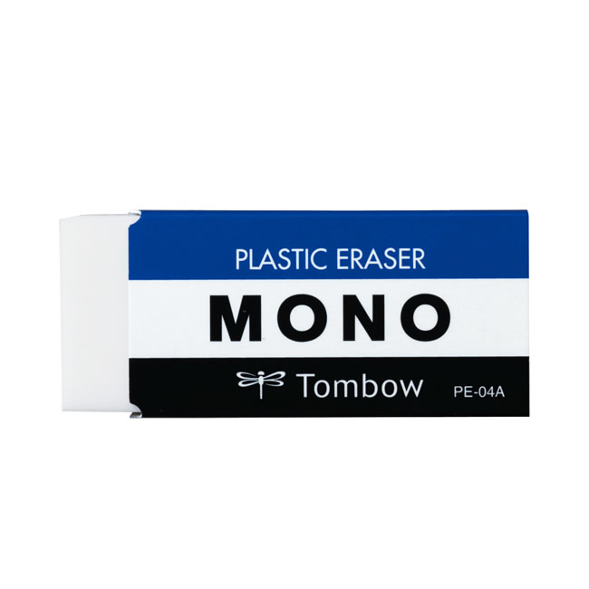 トンボ鉛筆／モノ消しゴム＜MONO PE04＞（モノPE04）PE-04A 軽い力でよく消える！高品質消しゴムの代名詞