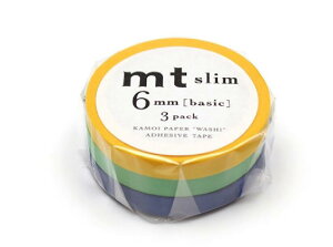 �J������H�� �^ �}�X�L���O�e�[�v mt slim 6mm �@�C�G���[�E��΁E�ڗ��@(6mm×7m)�@�iMTSLIM13R�j3���Z�b�g