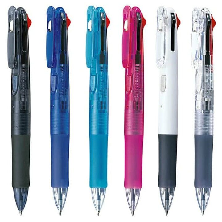 楽天市場 全6色 ゼブラ クリップ オンg 4c B4a3 4色油性ボールペン ボール径0 7mm Zebra ぶんぐる