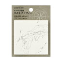 【70×70mm】マルアイ／カルトグラフィー タグ ニホン4（CG-FSJ4）CARTOGRAPHY TAG　中国・四国・九州エリアの付箋。大人の白地図。mar... ランキングお取り寄せ