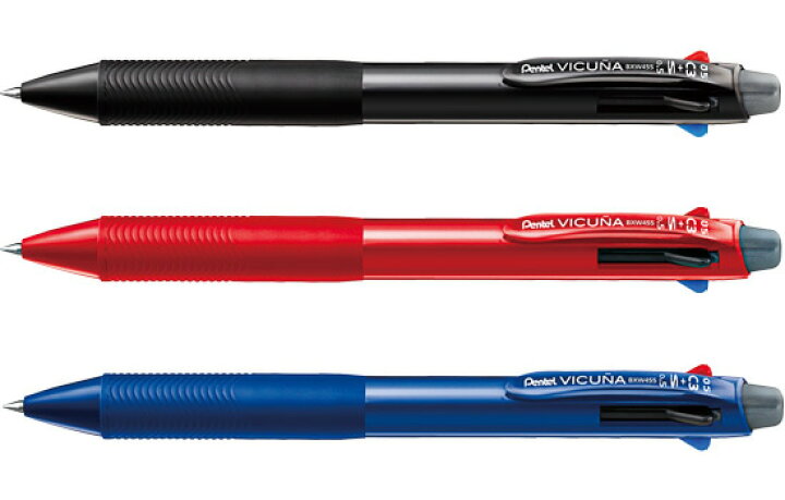 楽天市場 ぺんてる ビクーニャ 多機能ペン3 S シャープペンシル付き3色ボールペン Bxw455 Vicuna なめらか油性ボールペン Pentel ぶんぐる