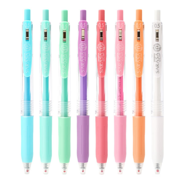 【全8色】ゼブラ／サラサクリップ0.5（ミルクカラー）JJ15-MK 写真や濃い色の紙にも書ける！ふんわり気分のミルクカラー　ZEBRA  水性ボールペン、ジェルボールペン | ぶんぐる