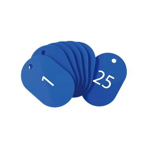 【即納在庫品】「直送」オープン工業 BF-70-BU 番号札 小 番号入り1〜25 青 25枚入 BF70BU