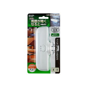 (LINE�N�[�|���L)�����d�� ELPA PM-L75-W LED�Z���T�[�t�����C�g PML75W LED�i�C�g���C�g ���ÃZ���T�[ �z���C�g �G���p LED�Z���T�[�t���C�g ���F