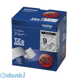 ブラザー販売 TZE-121V ピータッチテープ　9mm透明／黒 TZE121V