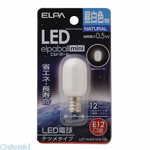 朝日電器 ELPA LDT1N-G-E12-G100 LEDナツメガタE12 LDT1NGE12G100
