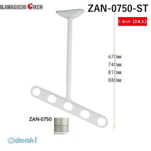 川口技研 ZAN-0750-ST ホスクリーン 軒天用 斜めアーム仕様 ステンカラー 2本入 ZAN0750ST