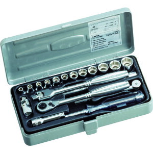 【即納在庫品】「直送」前田金属工業 TONE 1800M ソケットレンチセット 19pcs 369-4496 トネ 1S 4953488133462 小形機器用 19pcs3694496