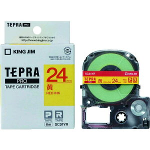 �y���[�݌ɕi�z�u�����v�L���O�W�� KING JIM SC24YR ���x���v�����^�p�e�[�v�J�[�g���b�W �e�v��PRO�e�|�v�J�|�g���b�W ��24mm �� 24mm �e�[�v�J�[�g���b�W �e�v��PRO�e�[�v �p�X�e�� ���ɐԕ���