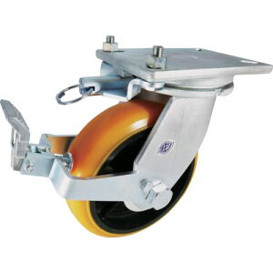ヨドノ SDUJ200STTL 重量用高硬度ウレタン自在車200φストッパー・旋回ロック付 tr-8353156 YODONO 835-3156