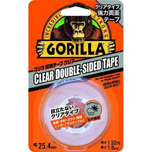 【即納在庫品】「直送」呉工業 KURE 1780 強力両面テープ ゴリラ両面テープ クリア 25.4mm×1.52m×厚さ1.0mm