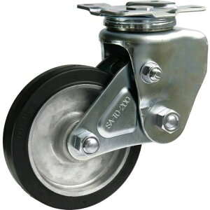 【即納在庫品】「直送」シシクアドクライス SAJ-TO-200TRAW 緩衝キャスター 自在 200径 ゴム車輪 SA SAJTO200TRAW