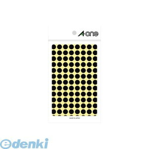 A-one エーワン 07009 カラーラベル 丸型 9mmφ 黒【1P14シート 1456片 】 4906186070096