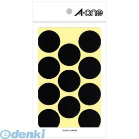 A-one エーワン 07239 カラーラベル　丸型　30mmφ　黒 4906186072397