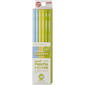 【硬度：2B】三菱鉛筆／uni palette かきかた鉛筆 ユニパレット 2B カラーエフェクト ひらめきサプリ 1ダース (K56312B) 学童用品 MITSUBISHI PENCIL