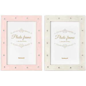 【全2色】ナカバヤシ/フォトフレーム 金属製 シンプル L (F-TA-108-L) ホワイト ピンク Nakabayashi