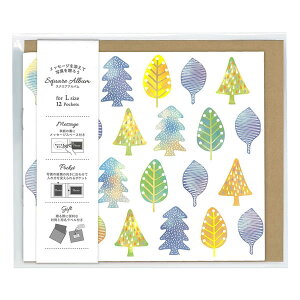 ナカバヤシ/スクエアアルバム 封筒付き L判12枚 ホワイト (ア-SPL-120-W) フォトアルバム Nakabayashi