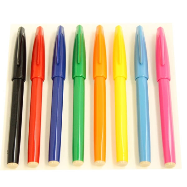 【８色セット】ぺんてる／サインペン ８色セット 水性ペン 世界中で愛用されている水性ペンのベストセラー。 (S520-8) Pentel |  ぶんぐたうん