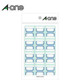 エーワン／セルフインデックス（04006）　中・青　15シート×12面・180片　手書き用／A-one
