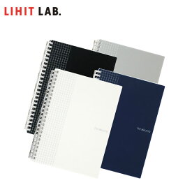 【全4色・A5-S型サイズ】LIHIT LAB.（リヒトラブ）／hirakuno ツイストノート 24穴 50枚（N-1673）　スタイリッシュなリングノート　メモやグラフ・イラスト・アイデアなどに