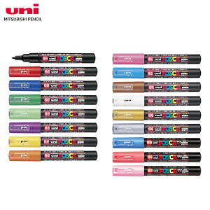 �y�S17�F�E�ɍׁz�O�H���M�^�����T�C���y�� POSCA ���j�|�X�J (PC-1M) �|�X�^�[�J���[�̂悤�ȑN�₩���F�I PC1M MITSUBISHI PENCIL