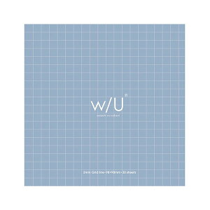 【全4色】ナカバヤシ/w/U ノート付箋 スクエア(WU-FSTN-S)表紙付き 5mm方眼罫 w/U -watashi no sobani-シリーズ ニュートラルカラー Nakabayashi