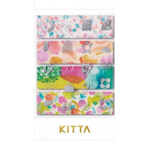 【5冊セット】キングジム/マスキングテープ KITTA COLLAGE スイサイ(シルバー箔)(KITC004)キッタ デコレーションにぴったりなかわいいマスキングテープ カードサイズ KING JIM