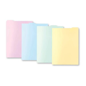プラス/Pasty用インデックスシートA4(4山×1)FL-430P4(98-430) パステルカラーのクリアーファイル「Pasty」専用インデックスシート パスティ PLUS