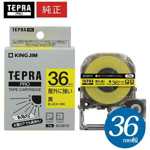 �L���O�W���u�e�v���vPRO�p �����e�v���e�[�v�uSC36YV�v���O�ɋ������x�� �� ������ ��36mm ����7m �u�e�v���vPRO�e�[�v�J�[�g���b�W KING JIM TEPRA