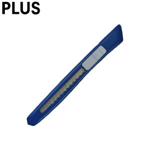 プラス/カッターナイフS(CU-001N・35-302) ネイビー ブリスターパック入り ケース入り替刃2枚/PLUS