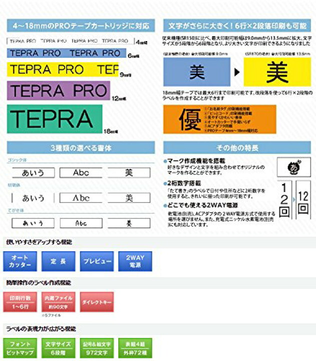 楽天市場 キングジム ラベルライター テプラ Pro Sr170 ベージュ Acアダプタ付き オフィス 家庭向けモデル テープ幅 ４ １８mm 本体 Sr150後継機種 Rcp 送料無料 ぶんぐたうん
