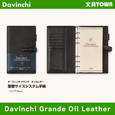 【送料無料】Davinciダヴィンチオイルレザー聖書サイズDB123ダ・ヴィンチグランデシステム手帳(リング15mm)【smtb-kd】