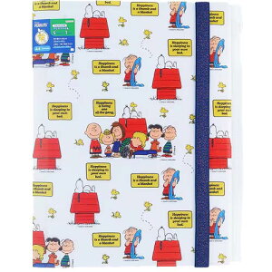 サンスター文具 ゴムバンド付クリアファイル5P+F PEANUTS 75周年2 スヌーピー
