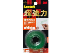 3M/スコッチ超強力両面テープ 透明素材用 19mm×1.5m/KTD-19