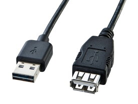 【お取り寄せ】サンワサプライ USB延長ケーブル A-Aメス 2m ブラック KU-REN2