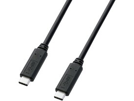 【お取り寄せ】サンワサプライ USB3.1 Type C Gen1 PD対応ケーブル 2m ブラック