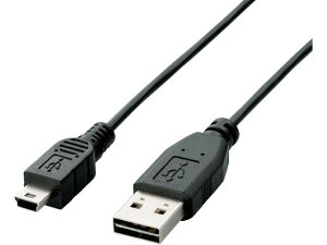 【お取り寄せ】エレコム USB2.0ケーブル A-miniB 両面挿し 0.2m U2C-DMB02BK