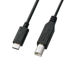 �y�����񂹁z�T�����T�v���C USB2.0 Type C-B�P�[�u��(1m�E�u���b�N) KU-CB10