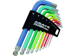 【お取り寄せ】ASH オーロライン ボールポイント六角棒レンチセット9本組 AZUS910